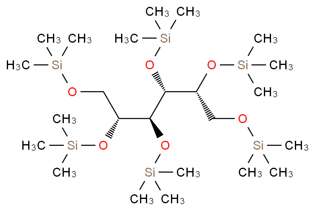 Trimethylsilyl-D-(-)-sorbitol_分子结构_CAS_14199-80-5)