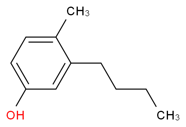 3-butyl-4-methylphenol_分子结构_CAS_128-37-0