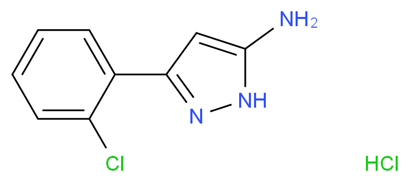 5-(2-Chloro-phenyl)-2H-pyrazol-3-ylamine hydrochloride_分子结构_CAS_)