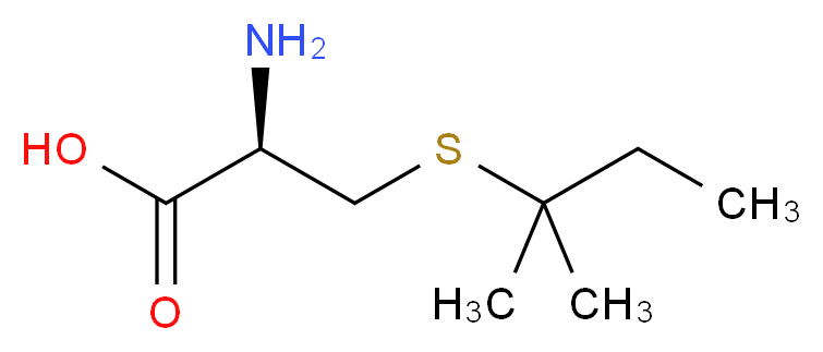 (2R)-2-amino-3-[(2-methylbutan-2-yl)sulfanyl]propanoic acid_分子结构_CAS_312746-71-7