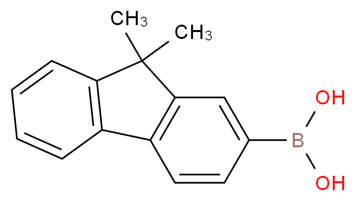 (9,9-dimethyl-9H-fluoren-2-yl)boronic acid_分子结构_CAS_333432-28-3