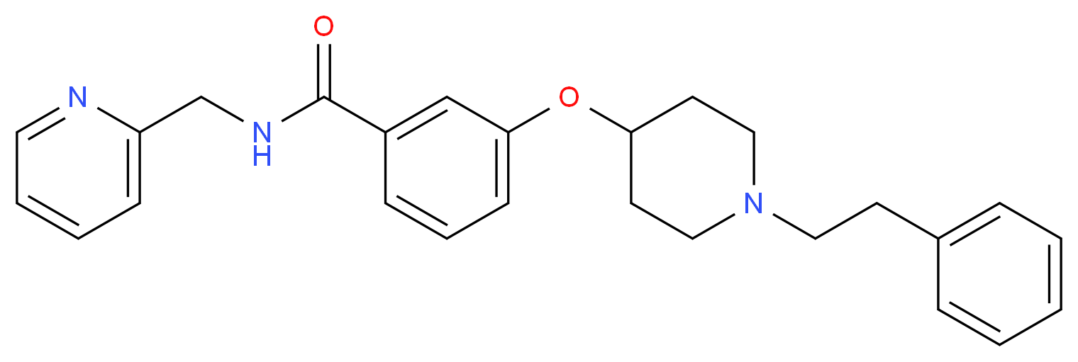 3-{[1-(2-phenylethyl)-4-piperidinyl]oxy}-N-(2-pyridinylmethyl)benzamide_分子结构_CAS_)