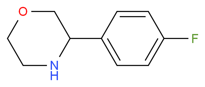 3-(4-fluorophenyl)morpholine_分子结构_CAS_1017396-52-9