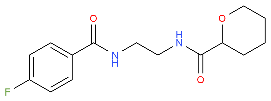 N-{2-[(4-fluorobenzoyl)amino]ethyl}tetrahydro-2H-pyran-2-carboxamide_分子结构_CAS_)
