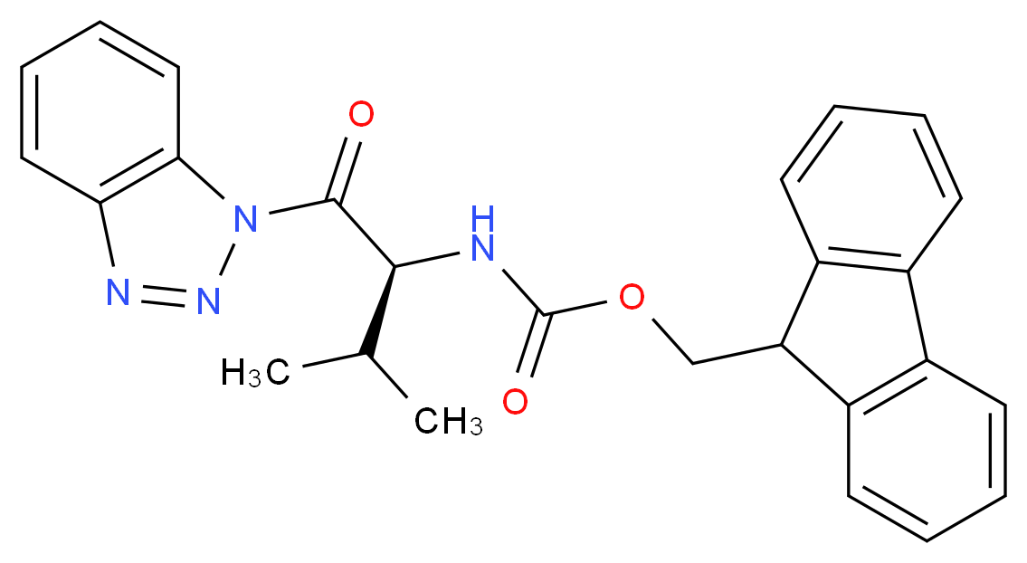 9H-fluoren-9-ylmethyl N-[(2S)-1-(1H-1,2,3-benzotriazol-1-yl)-3-methyl-1-oxobutan-2-yl]carbamate_分子结构_CAS_1126433-37-1