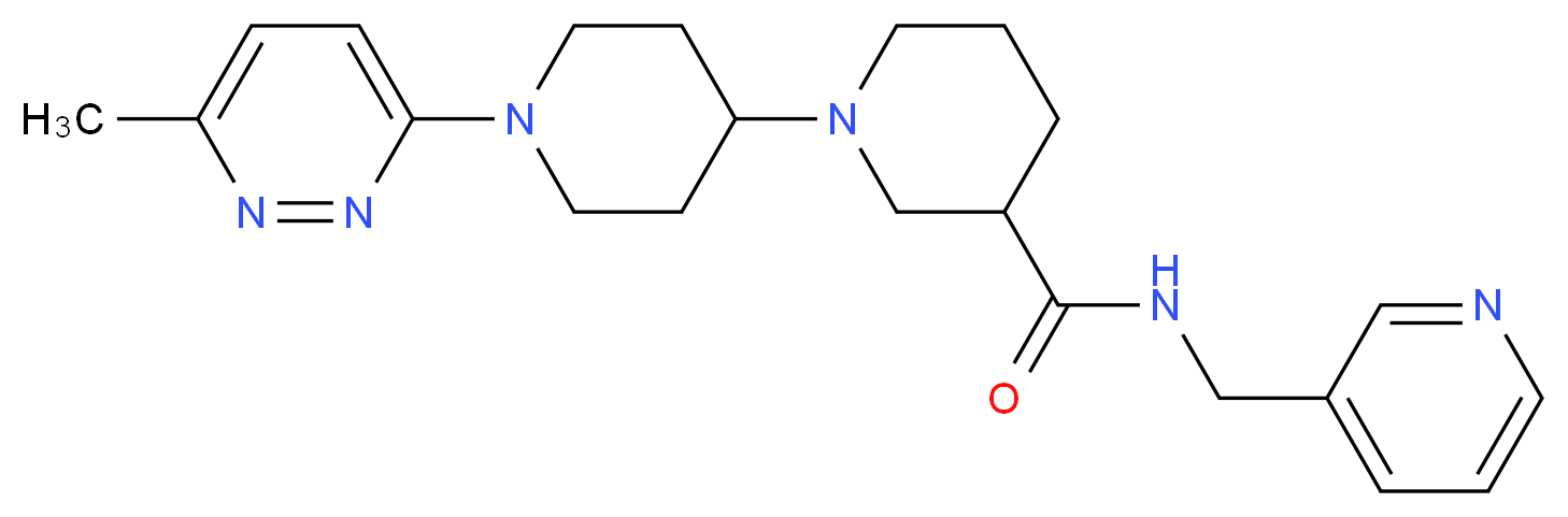 1'-(6-methylpyridazin-3-yl)-N-(pyridin-3-ylmethyl)-1,4'-bipiperidine-3-carboxamide_分子结构_CAS_)