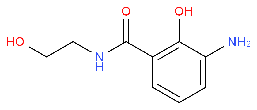 3-amino-2-hydroxy-N-(2-hydroxyethyl)benzamide_分子结构_CAS_473731-23-6