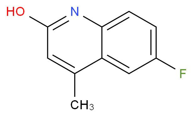 6-fluoro-4-methylquinolin-2-ol_分子结构_CAS_15912-69-3