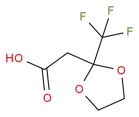 2-[2-(trifluoromethyl)-1,3-dioxolan-2-yl]acetic acid_分子结构_CAS_70976-13-5