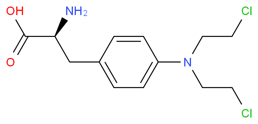 (2S)-2-amino-3-{4-[bis(2-chloroethyl)amino]phenyl}propanoic acid_分子结构_CAS_148-82-3