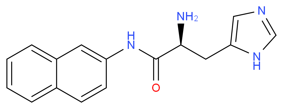(2S)-2-amino-3-(1H-imidazol-5-yl)-N-(naphthalen-2-yl)propanamide_分子结构_CAS_7424-15-9