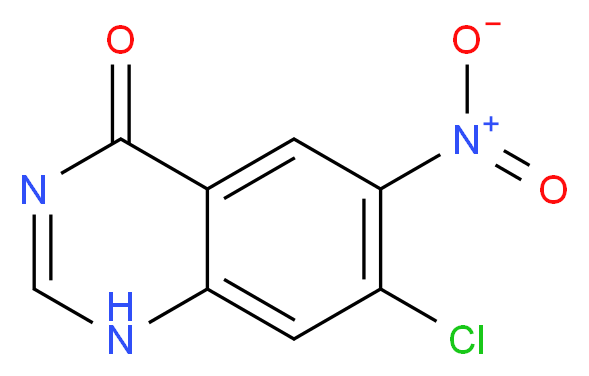 7-Chloro-6-nitroquinazolin-4(1H)-one_分子结构_CAS_53449-14-2)