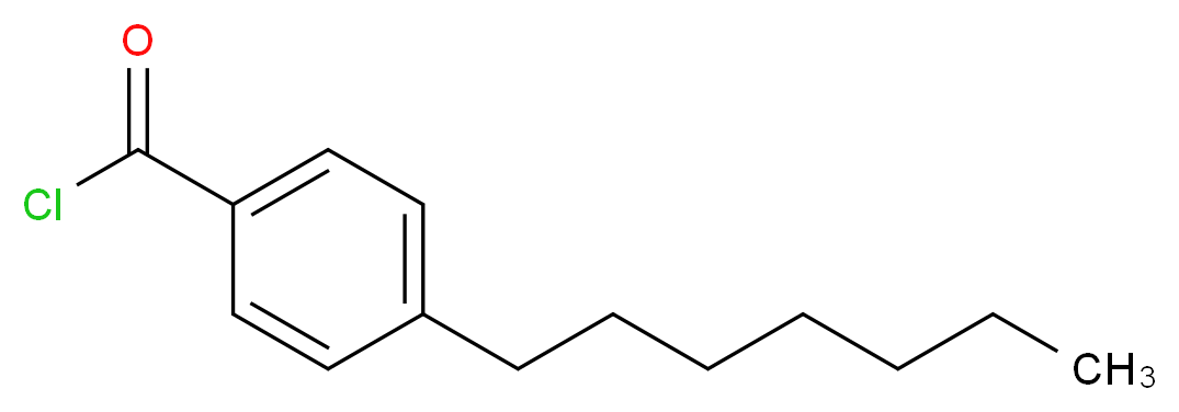 4-正庚基苯甲酰氯_分子结构_CAS_50606-96-7)