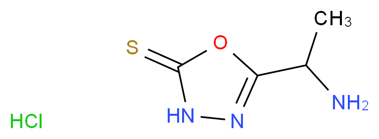 5-(1-aminoethyl)-1,3,4-oxadiazole-2(3H)-thione hydrochloride_分子结构_CAS_1211594-85-2)