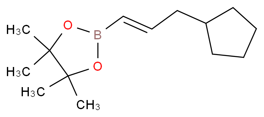 2-[(1E)-3-cyclopentylprop-1-en-1-yl]-4,4,5,5-tetramethyl-1,3,2-dioxaborolane_分子结构_CAS_1073354-57-0