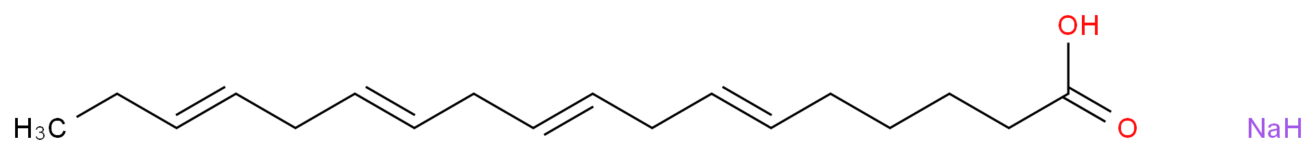 cis-6,9,12,15-Octadecatetraenoic acid sodium salt_分子结构_CAS_115610-41-8)