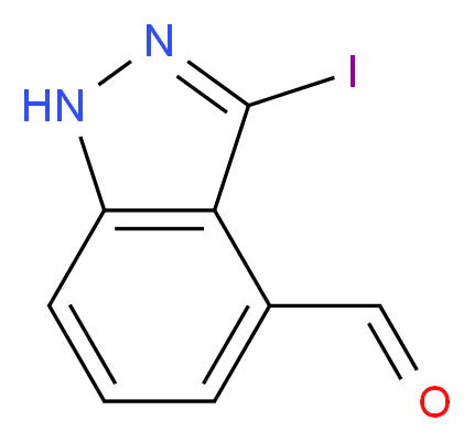 3-IODO-1H-INDAZOLE-4-CARBALDEHYDE_分子结构_CAS_944904-44-3)