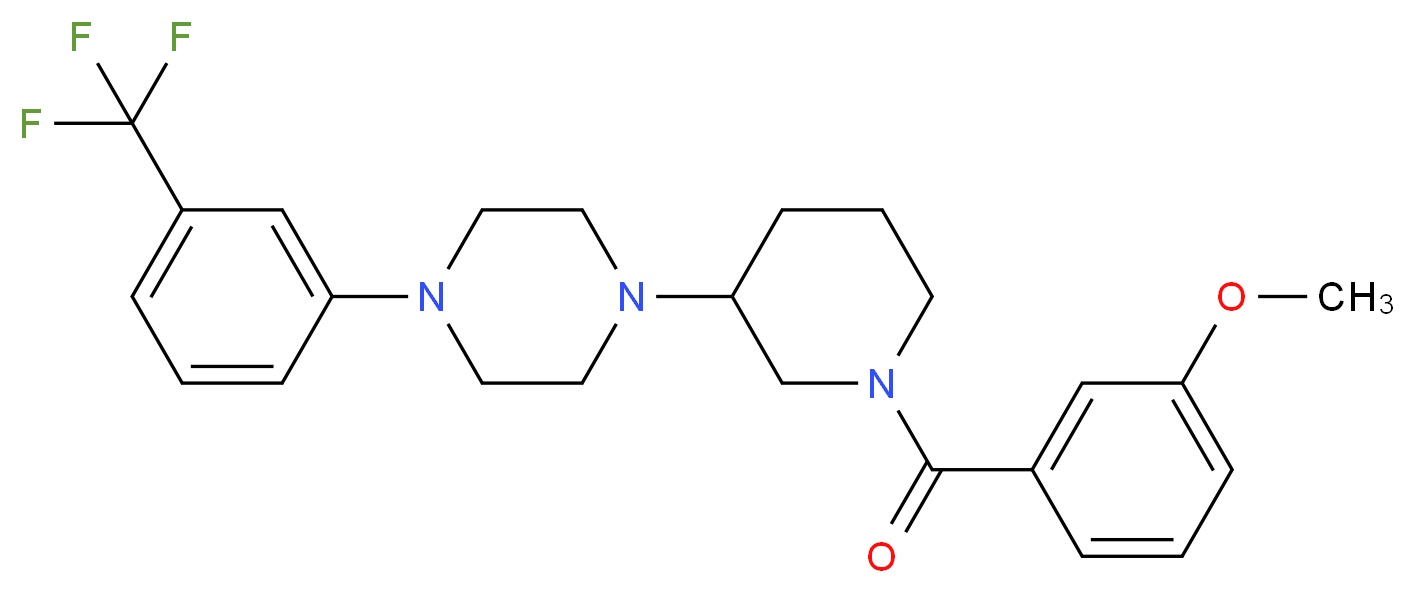 1-[1-(3-methoxybenzoyl)-3-piperidinyl]-4-[3-(trifluoromethyl)phenyl]piperazine_分子结构_CAS_)