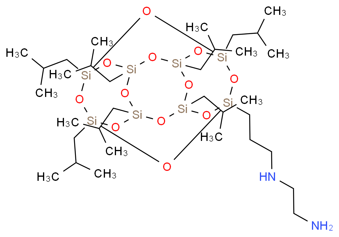 PSS-[3-(2-氨乙基)氨基]丙基-取代七异丁基_分子结构_CAS_444315-16-6)