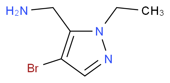 C-(4-Bromo-2-ethyl-2H-pyrazol-3-yl)-methylamine_分子结构_CAS_)