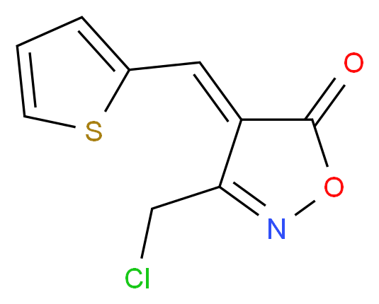 (4E)-3-(Chloromethyl)-4-(2-thienylmethylene)-isoxazol-5(4H)-one_分子结构_CAS_)