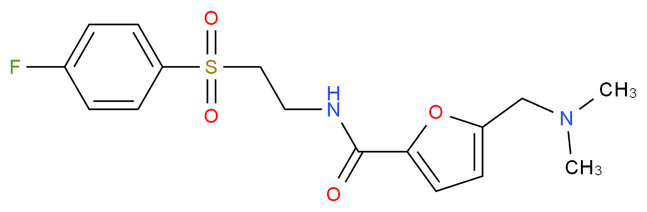 5-[(dimethylamino)methyl]-N-{2-[(4-fluorophenyl)sulfonyl]ethyl}-2-furamide_分子结构_CAS_)