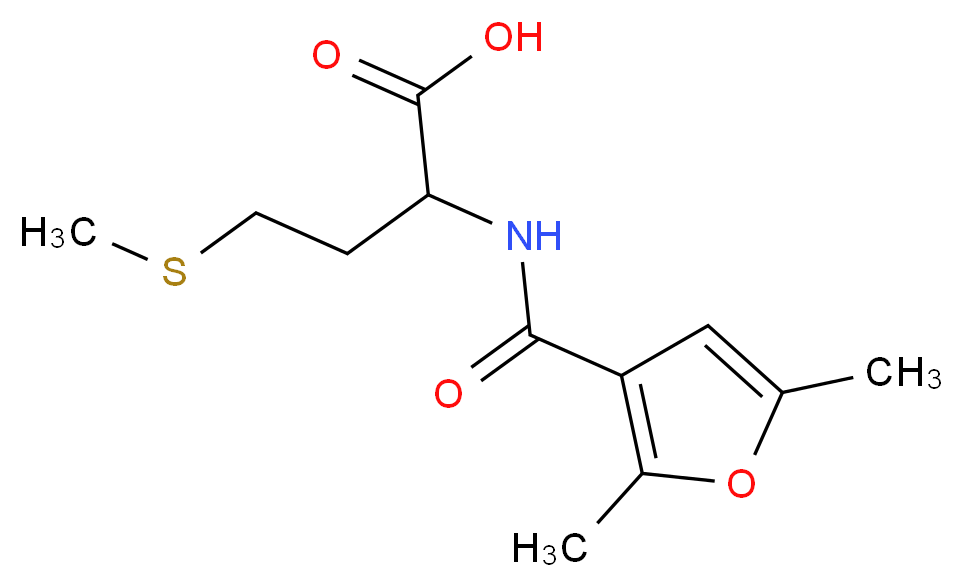 2-[(2,5-dimethylfuran-3-yl)formamido]-4-(methylsulfanyl)butanoic acid_分子结构_CAS_318466-02-3