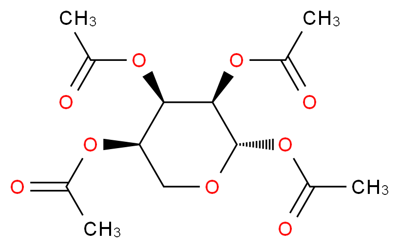 (2S,3R,4R,5R)-3,4,5-tris(acetyloxy)oxan-2-yl acetate_分子结构_CAS_4049-34-7