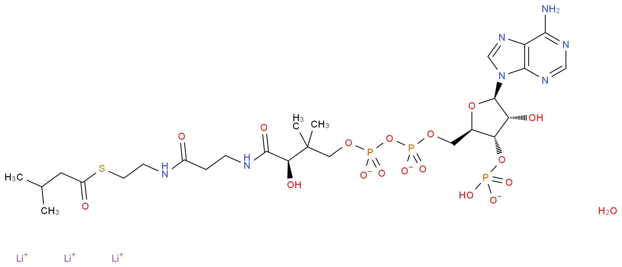 Isovaleryl coenzyme A lithium salt hydrate_分子结构_CAS_)