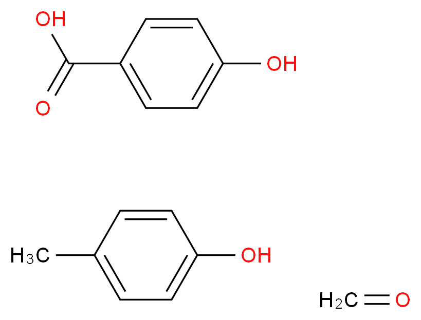 4-hydroxybenzoic acid; 4-methylphenol; formaldehyde_分子结构_CAS_31605-48-8