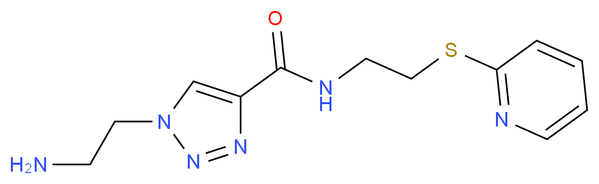 1-(2-aminoethyl)-N-[2-(pyridin-2-ylthio)ethyl]-1H-1,2,3-triazole-4-carboxamide_分子结构_CAS_)