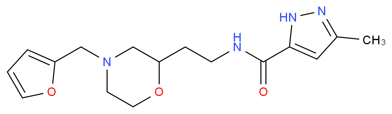 N-{2-[4-(2-furylmethyl)morpholin-2-yl]ethyl}-3-methyl-1H-pyrazole-5-carboxamide_分子结构_CAS_)
