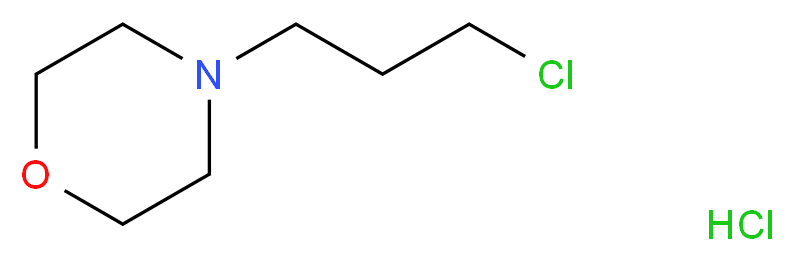 4-(3-Chloroprop-1-yl)morpholine hydrochloride, 65% solution in toluene_分子结构_CAS_57616-74-7)