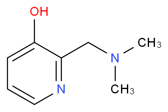 2-(二甲基氨甲基)-3-羟基吡啶_分子结构_CAS_2168-13-0)