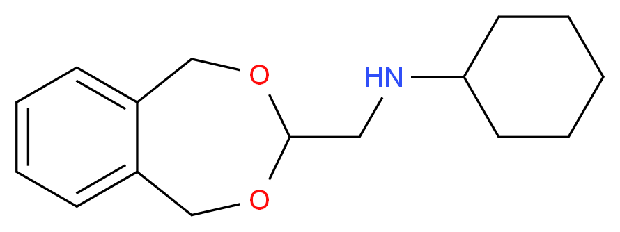 Cyclohexyl-(5,9-dihydro-6,8-dioxa-benzo-cyclohepten-7-ylmethyl)-amine_分子结构_CAS_332167-80-3)