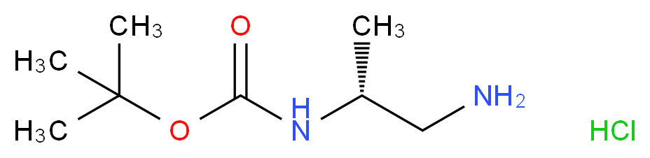 tert-Butyl (R)-1-aminopropan-2-ylcarbamate hydrochloride_分子结构_CAS_100927-10-4)