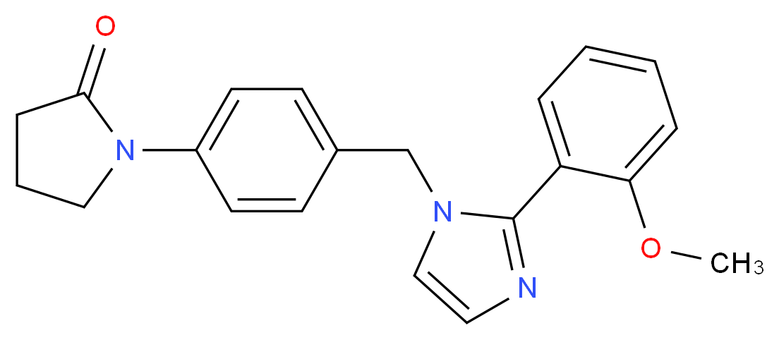 1-(4-{[2-(2-methoxyphenyl)-1H-imidazol-1-yl]methyl}phenyl)pyrrolidin-2-one_分子结构_CAS_)