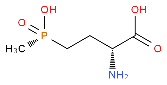 (2R)-2-amino-4-[hydroxy(methyl)phosphoryl]butanoic acid_分子结构_CAS_51276-47-2