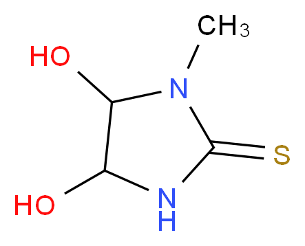 4,5-Dihydroxy-1-methyltetrahydro-2H-imidazole-2-thione_分子结构_CAS_265986-74-1)