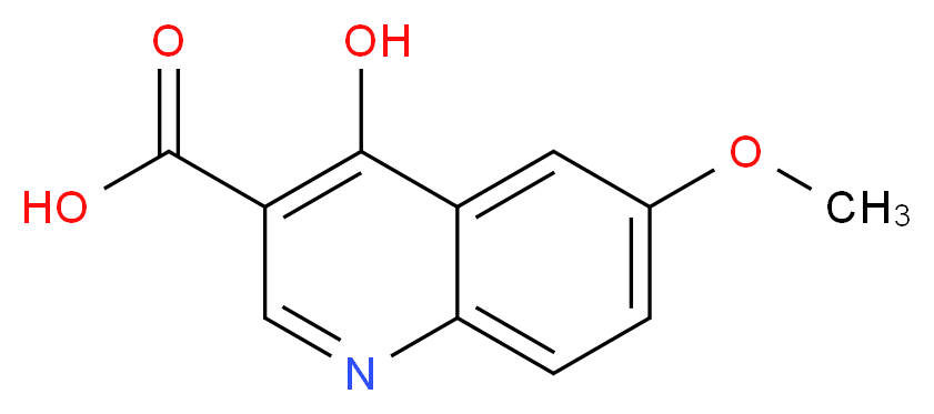 4-hydroxy-6-methoxyquinoline-3-carboxylic acid_分子结构_CAS_28027-16-9