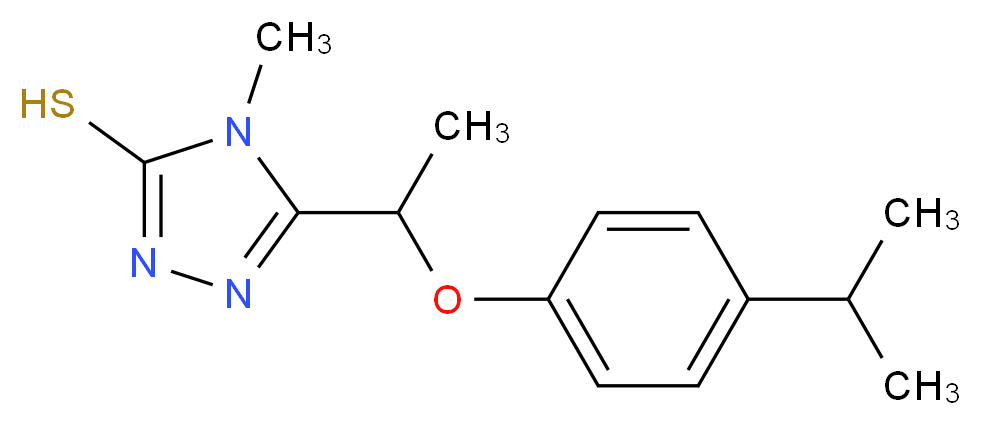 5-[1-(4-Isopropylphenoxy)ethyl]-4-methyl-4H-1,2,4-triazole-3-thiol_分子结构_CAS_)