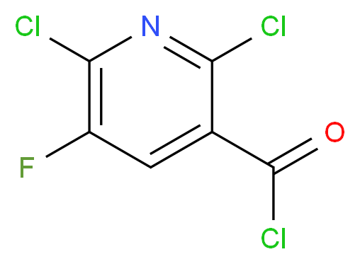 2,6-dichloro-5-fluoropyridine-3-carbonyl chloride_分子结构_CAS_96568-02-4