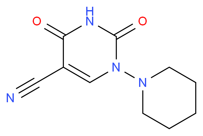 2,4-Dioxo-1-piperidino-1,2,3,4-tetrahydro-5-pyrimidinecarbonitrile_分子结构_CAS_)