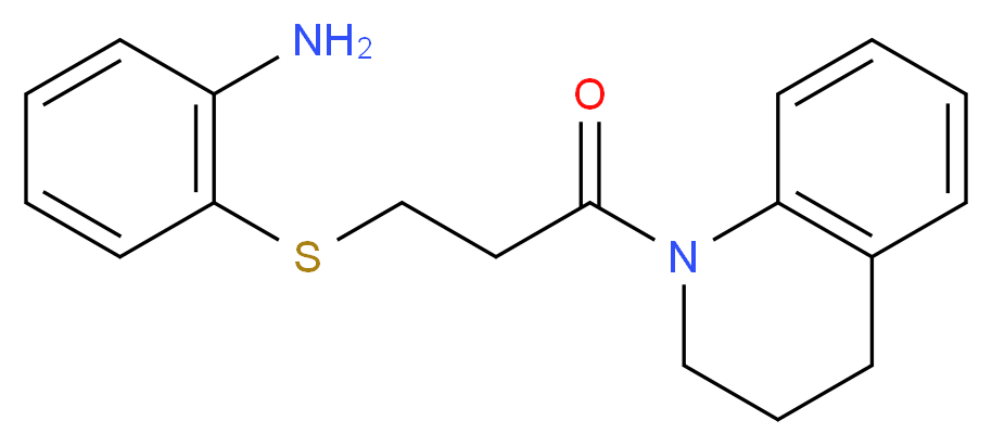 (2-{[3-(3,4-Dihydroquinolin-1(2H)-yl)-3-oxopropyl]thio}phenyl)amine_分子结构_CAS_)