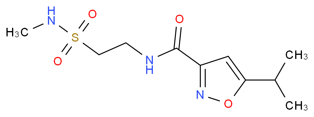 5-isopropyl-N-{2-[(methylamino)sulfonyl]ethyl}-3-isoxazolecarboxamide_分子结构_CAS_)