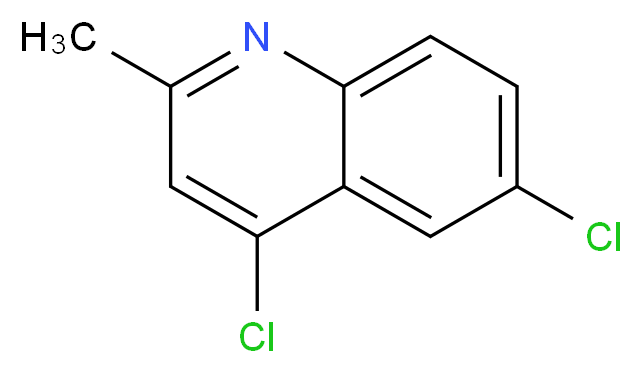 4,6-dichloro-2-methylquinoline_分子结构_CAS_53342-53-3