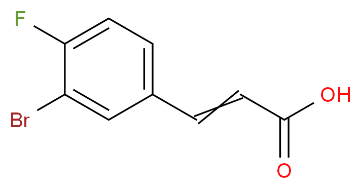 3-Bromo-4-fluorocinnamic acid 99%_分子结构_CAS_160434-49-1)