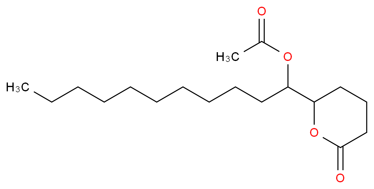 (6S)-6-[(1R)-1-(乙酰氧基)癸基]四氢-2H-吡喃-2-酮_分子结构_CAS_81792-36-1)