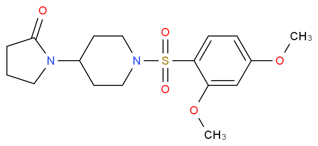 1-{1-[(2,4-dimethoxyphenyl)sulfonyl]piperidin-4-yl}pyrrolidin-2-one_分子结构_CAS_)