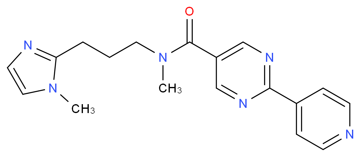 N-methyl-N-[3-(1-methyl-1H-imidazol-2-yl)propyl]-2-(4-pyridinyl)-5-pyrimidinecarboxamide_分子结构_CAS_)